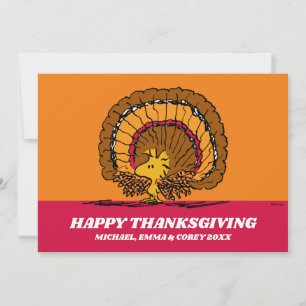 Cartes Pour Fêtes Annuelles Peanuts Joyeux Thanksgiving Woodstock Dinde