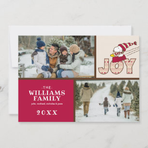 Cartes Pour Fêtes Annuelles Peanuts   Snoopy & Woodstock Joie de la descente e