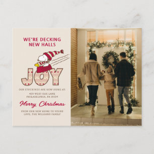 Cartes Pour Fêtes Annuelles Peanuts   Snoopy & Woodstock Joie de la descente e