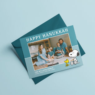 Cartes Pour Fêtes Annuelles Peanuts Snoopy & Woodstock Joyeux Hanukkah