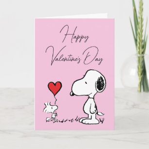 Cartes Pour Fêtes Annuelles Peanuts Snoopy & Woodstock Saint-Valentin