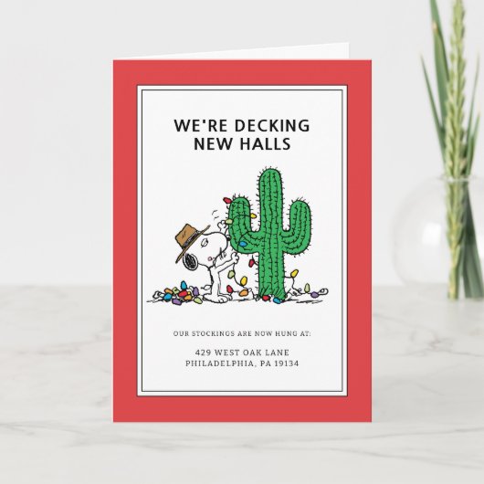 Cartes Pour Fêtes Annuelles Peanuts | Spike décore pour Noël (Devant)