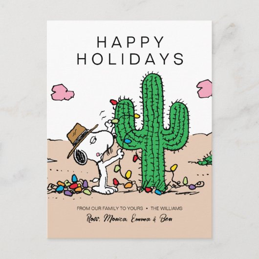 Cartes Pour Fêtes Annuelles Peanuts | Spike décore pour Noël (Devant)