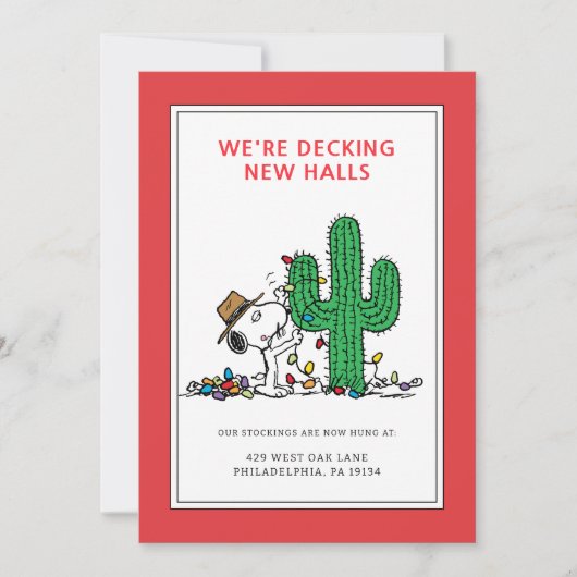 Cartes Pour Fêtes Annuelles Peanuts | Spike décore pour Noël (Devant)