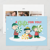 Cartes Pour Fêtes Annuelles Peanuts | Un cadeau pour vous (Devant / Derrière)