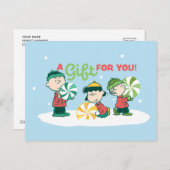 Cartes Pour Fêtes Annuelles Peanuts | Un Cadeau Pour Vous (Devant / Derrière)