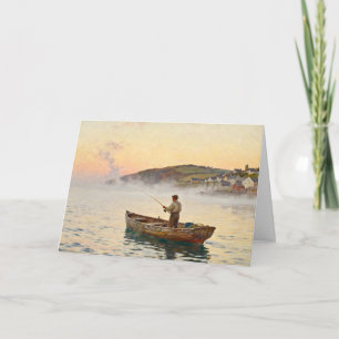 Cartes Pour Fêtes Annuelles Pêche de début de matinée Fête des Pères