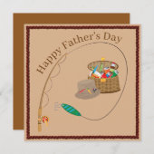 Cartes Pour Fêtes Annuelles Pêche Tacker Happy Fête des pères (Devant / Derrière)