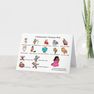 Cartes Pour Fêtes Annuelles Pediatrician's Merry Christmas