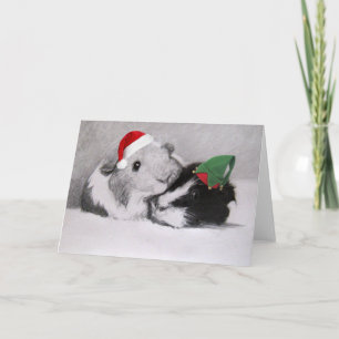 Cartes Pour Fêtes Annuelles Peegs de Noël Guinée Pig personnalisable