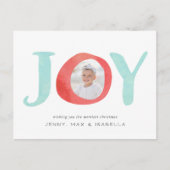 Cartes Pour Fêtes Annuelles Peekaboo Joy | Couleur d'eau douce Noël (Devant)