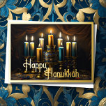 Cartes Pour Fêtes Annuelles Peindre Menorah Joyeux Hanoukka<br><div class="desc">Des objets de vacances à thème conçus par Umua. Imprimé et expédié par Zazzle ou ses filiales.</div>