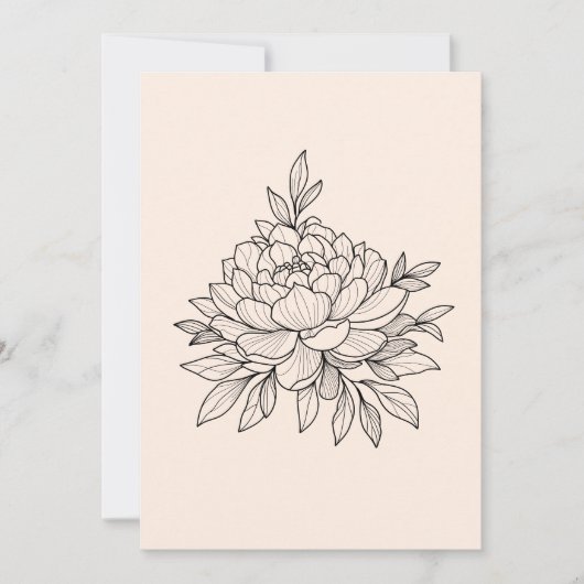 Cartes Pour Fêtes Annuelles Peine de fleur noire (Devant)