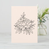 Cartes Pour Fêtes Annuelles Peine de fleur noire (Debout devant)