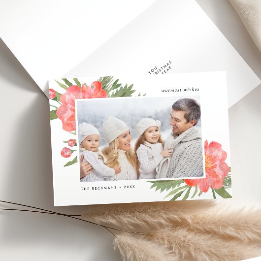 Cartes Pour Fêtes Annuelles Peine d'hiver | Photo de vacances repliée