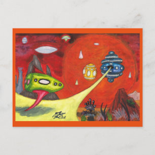 Cartes Pour Fêtes Annuelles Peinture à l'aquarelle Science-fiction Dimension A