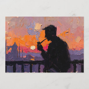 Cartes Pour Fêtes Annuelles peinture à l'huile Art of Pipe (Balcon #1)