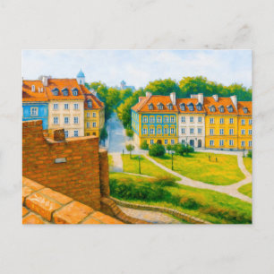 Cartes Pour Fêtes Annuelles Peinture à l'huile de Varsovie - Vue depuis la mur