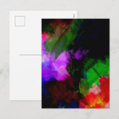 Cartes Pour Fêtes Annuelles peinture Abstraite à l'aquarelle 2 (Devant / Derrière)