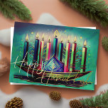 Cartes Pour Fêtes Annuelles Peinture aquarelle Menorah Happy Hanoukka<br><div class="desc">Des objets de vacances à thème conçus par Umua. Imprimé et expédié par Zazzle ou ses filiales.</div>