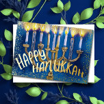 Cartes Pour Fêtes Annuelles Peinture aquarelle Menorah Happy Hanoukka<br><div class="desc">Des objets de vacances à thème conçus par Umua. Imprimé et expédié par Zazzle ou ses filiales.</div>