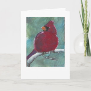 Cartes Pour Fêtes Annuelles Peinture cardinale aux oiseaux rouges