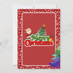 Cartes Pour Fêtes Annuelles Peinture d'arbre de Noël moderne colorée