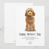 Cartes Pour Fêtes Annuelles Peinture de chien fête des mères (Devant / Derrière)