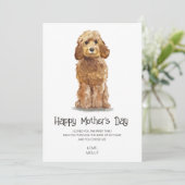 Cartes Pour Fêtes Annuelles Peinture de chien fête des mères (Debout devant)