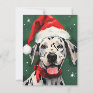 Cartes Pour Fêtes Annuelles Peinture de Noël dalmate