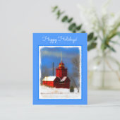 Cartes Pour Fêtes Annuelles Peinture de phare rouge - Art original (Debout devant)