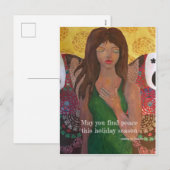 Cartes Pour Fêtes Annuelles Peinture de vacances pour la paix (Devant / Derrière)