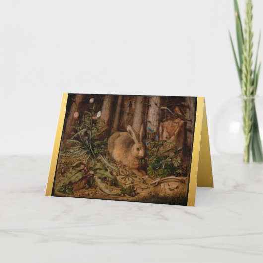 Cartes Pour Fêtes Annuelles Peinture européenne Rabbit Année Noël Salutation C (Devant)