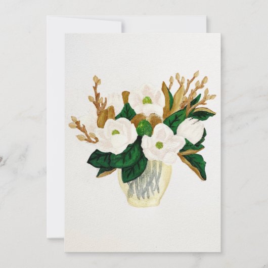 Cartes Pour Fêtes Annuelles Peinture Magnolia (Devant)