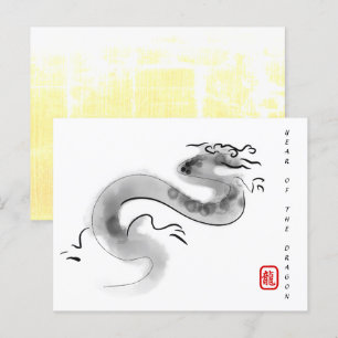 Cartes Pour Fêtes Annuelles Peinture originale Dragon chinois Année Anniversai