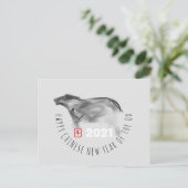 Cartes Pour Fêtes Annuelles Peinture originale OX Personnalité chinoise Nouvel (Debout devant)