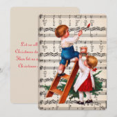 Cartes Pour Fêtes Annuelles Peinture pour enfants (Devant / Derrière)