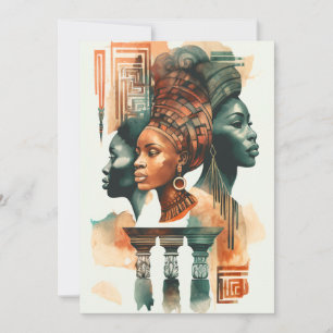 Cartes Pour Fêtes Annuelles Peinture Tribale Africaine, Art Contemporain