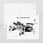 Cartes Pour Fêtes Annuelles Peinture Zen&Tao/Inspiration Thé (Devant / Derrière)