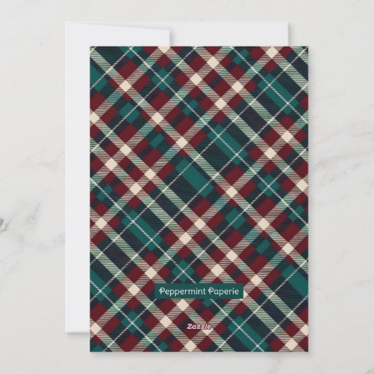 Cartes Pour Fêtes Annuelles Pékin Chocolate Lab Jolly & Bright Rustic Forest (Dos)