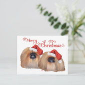 Cartes Pour Fêtes Annuelles Pekingese Joyeux Noël (Debout devant)