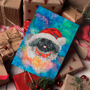 Cartes Pour Fêtes Annuelles Pekingese race Chien Noël