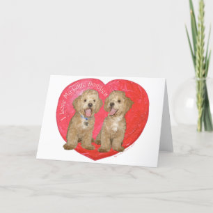 Cartes Pour Fêtes Annuelles Pékinois / Croisement Caniche Saint-Valentin