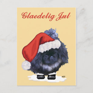Cartes Pour Fêtes Annuelles Pékinois Noël