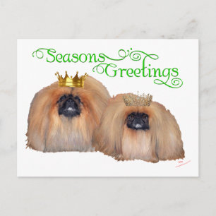 Cartes Pour Fêtes Annuelles Pékinois Noël