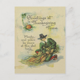 Cartes Pour Fêtes Annuelles Pèlerin Thanksgiving
