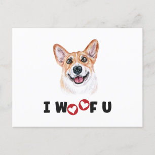 Cartes Pour Fêtes Annuelles Pembroke Welsh Corgi Dog I Woof You