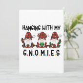 Cartes Pour Fêtes Annuelles pendre avec mes gnomes noël (Debout devant)