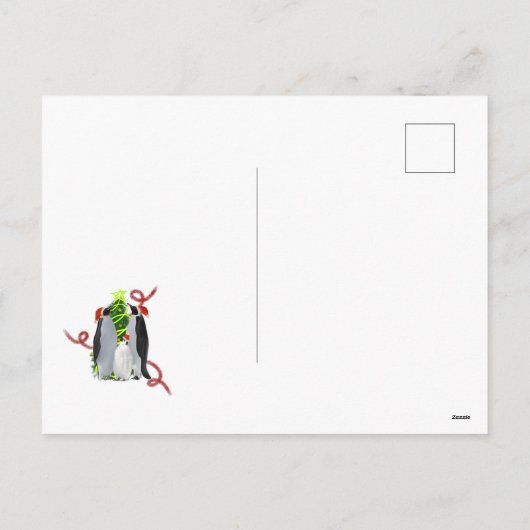 Cartes Pour Fêtes Annuelles Penguin Christmas (Dos)