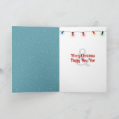 Cartes Pour Fêtes Annuelles Penguin de Noël sur Iceberg (Intérieur)